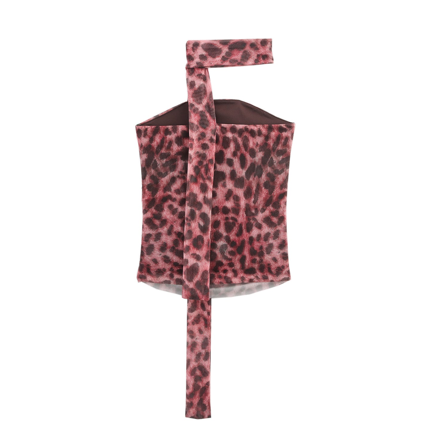 Retro New Stylish Top Summer Animal Print Sling Crop Top
