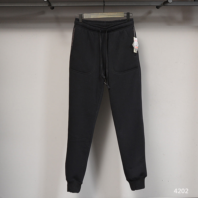 Therma Flex Fleece Joggers – Ultra-Soft, All-Day Warmth Foreign trade on a single new winter sweat pants men lamb plus velvet sport pants trousers thick