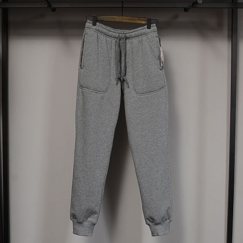 Therma Flex Fleece Joggers – Ultra-Soft, All-Day Warmth Foreign trade on a single new winter sweat pants men lamb plus velvet sport pants trousers thick