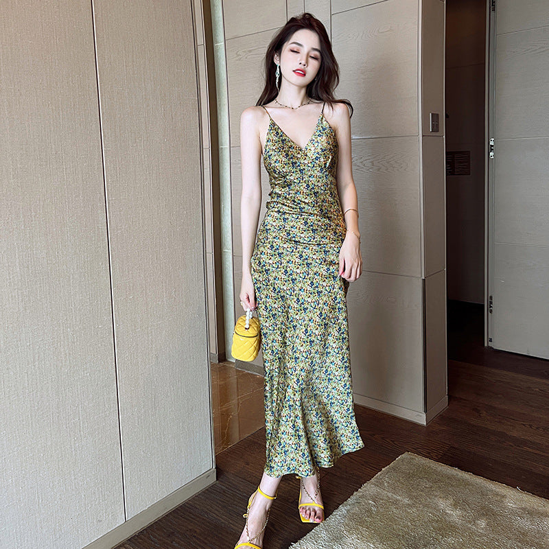 Design Sensory Strap Bodycon High Waist Dress
