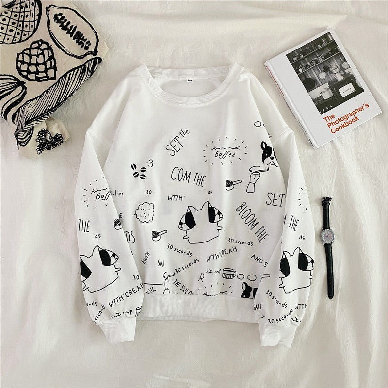 Korean Style Loose Top For Casual Sports Students