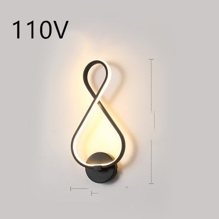 Rhythmic Wave LED Wall Light Minimalist Wall Accent Light Infinity Loop LED Wall Sconce
