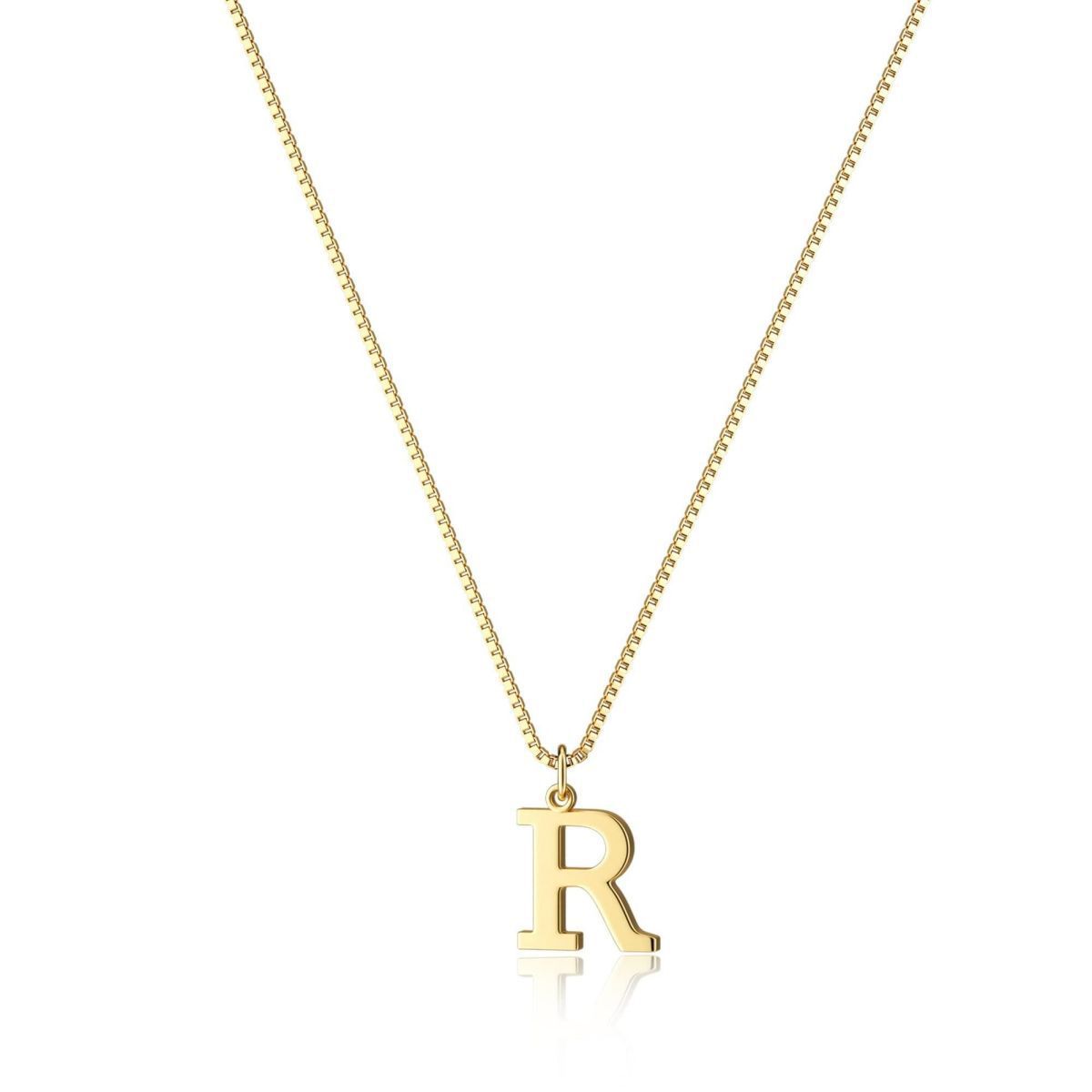Elegant Gold Finish Monogram Necklace | Perfect Personalized Gift Copper-plated Gold Fashion Exquisite Personality All-matching