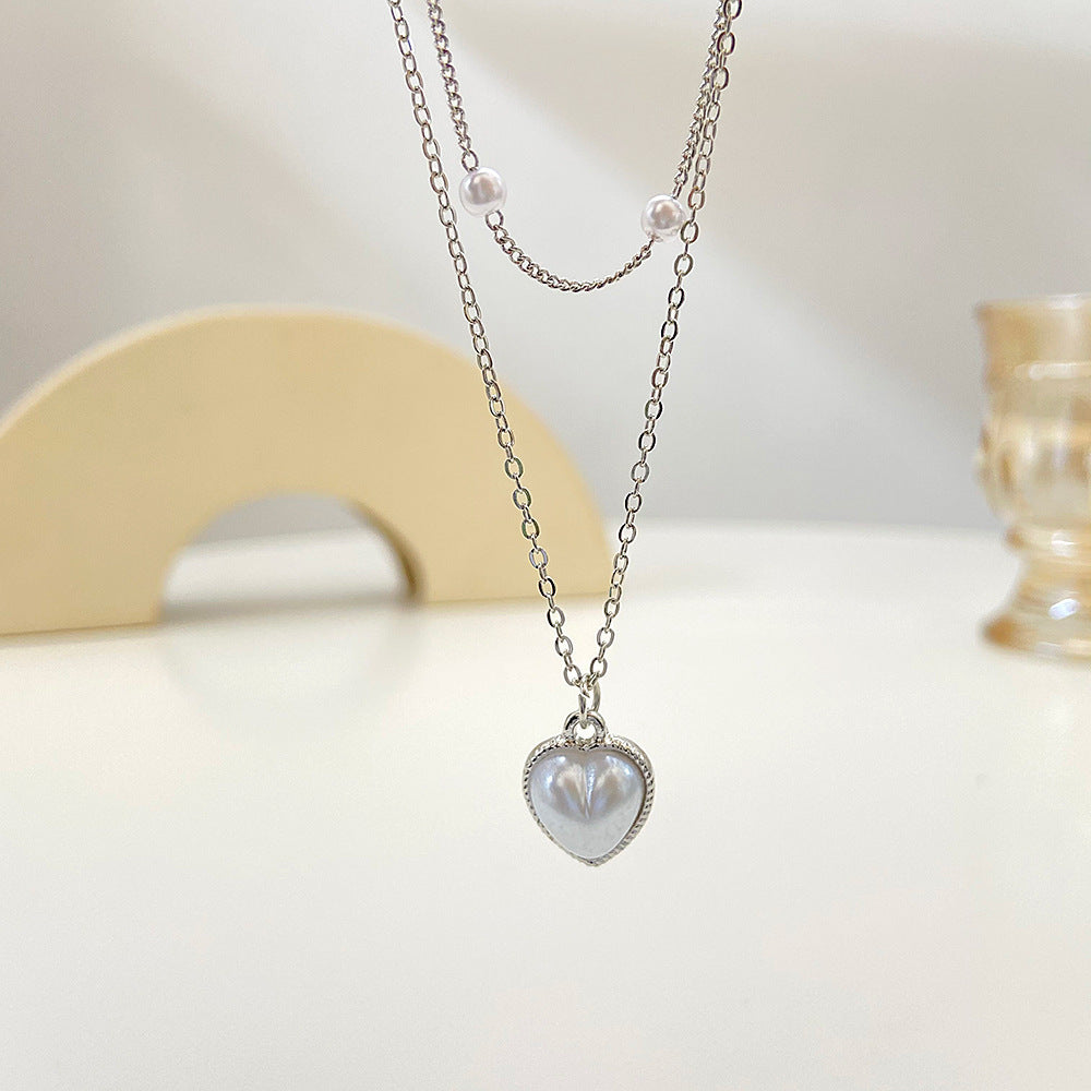Pearl Necklace Double Layer Simple Women's