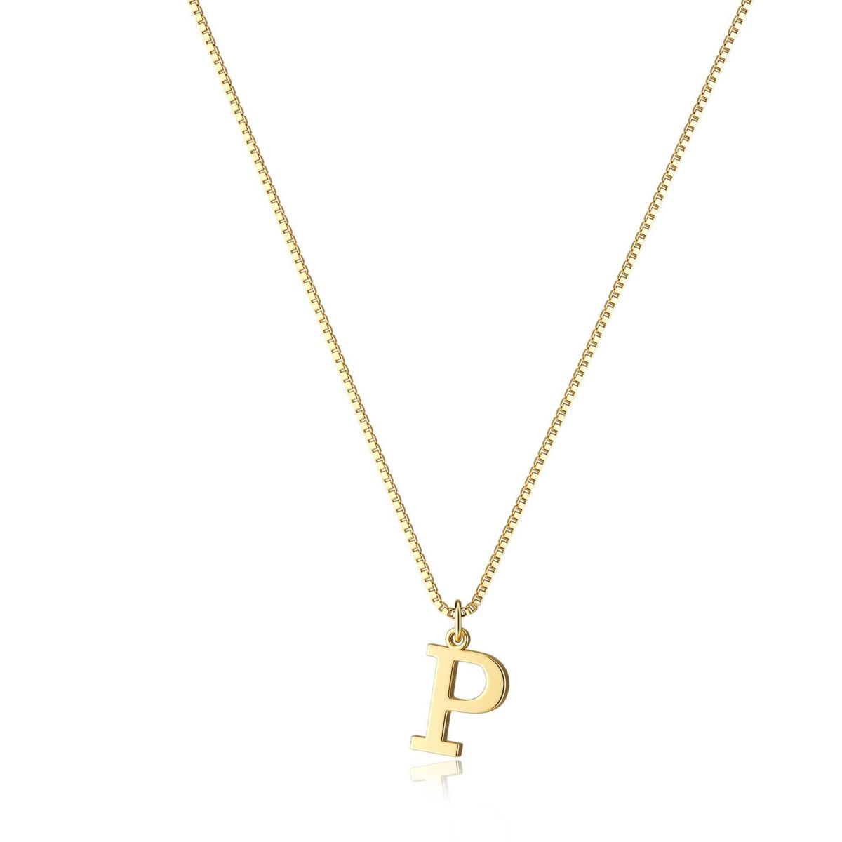 Elegant Gold Finish Monogram Necklace | Perfect Personalized Gift Copper-plated Gold Fashion Exquisite Personality All-matching