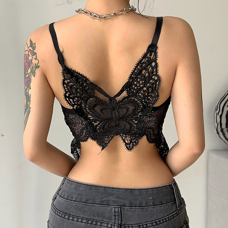 Ladies Stitching With Chest Pad Beauty Back Small Sling