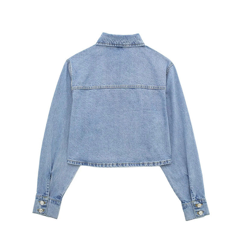 Spring And Summer New Women's Clothing Short Denim Jacket Coat Mid-length Dress Set