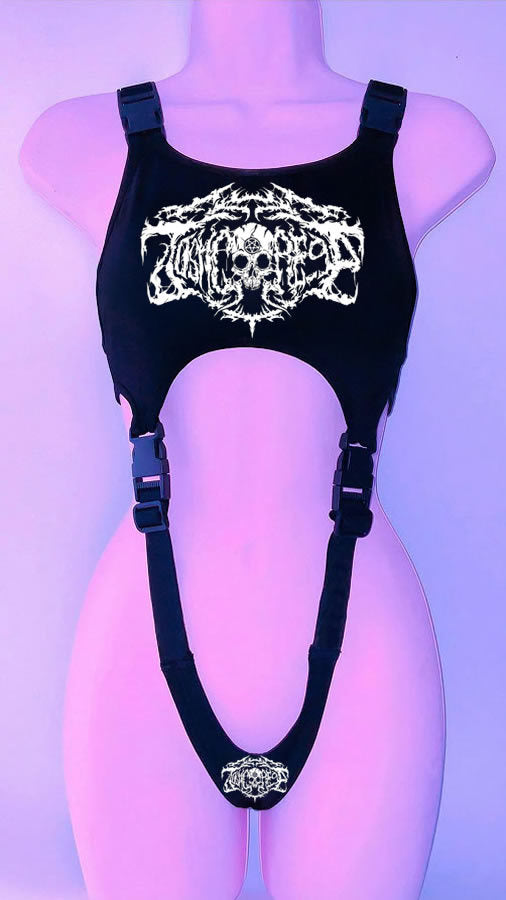 Sexy Goth Skinny Crop Y2k Short Vest