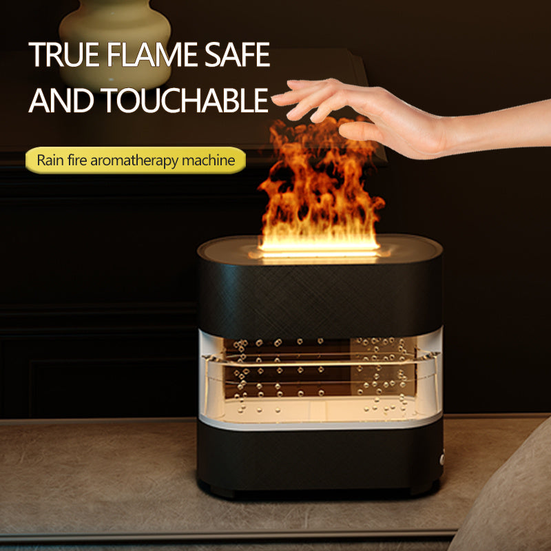 Rain Cloud Fire Humidifier Water Drip 2025 Rain Water Diffuser Fire Flame Humidifier Aroma Diffuser