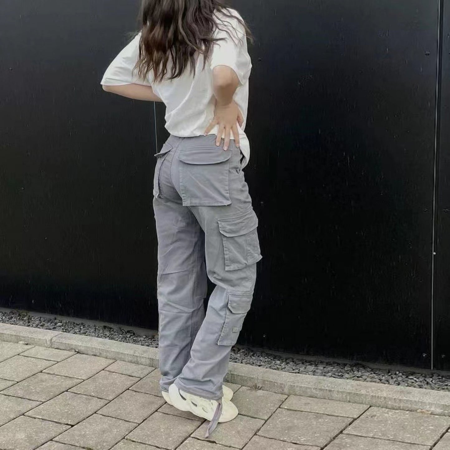 Urban Edge Multi-Pocket Cargo Pants – Streetwear Utility Meets Comfort Trendy Workwear Denim Casual Pants For Women