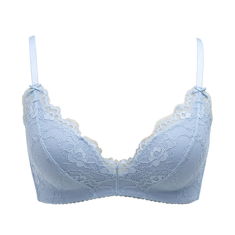 Seamless Wireless Lace Comfort Bra Corel Lace Thin Bra Without Steel Ring Bra