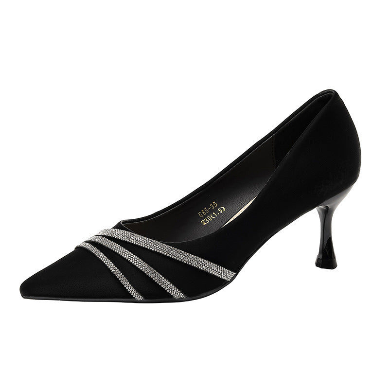 Chic Sparkly Embellished High Heels | Formal & Party Pumps Pointed Stiletto Heel Classy Shoes Women