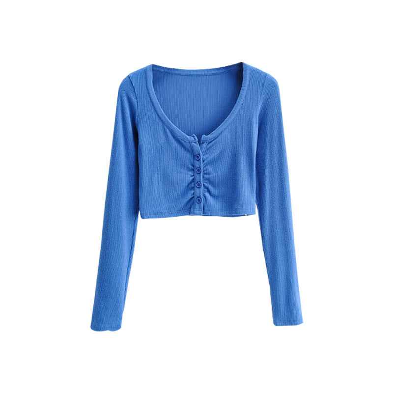 Skinny Crop Cropped Long Sleeves T-shirt