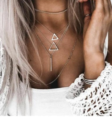 Boho Layered Star & Evil Eye / Cross & Coin Pendant Necklace Bls-miracle Multilayer Necklace for Women Long Chain Turkish Eye Pendant Necklaces Trendy Crystal Star Water droplets Necklaces