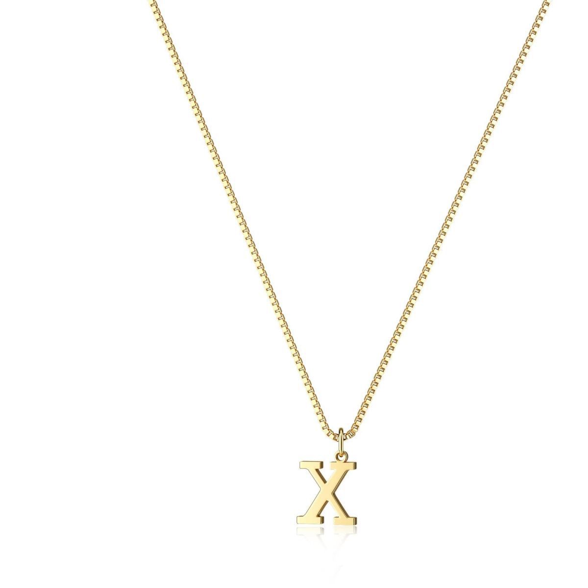 Elegant Gold Finish Monogram Necklace | Perfect Personalized Gift Copper-plated Gold Fashion Exquisite Personality All-matching