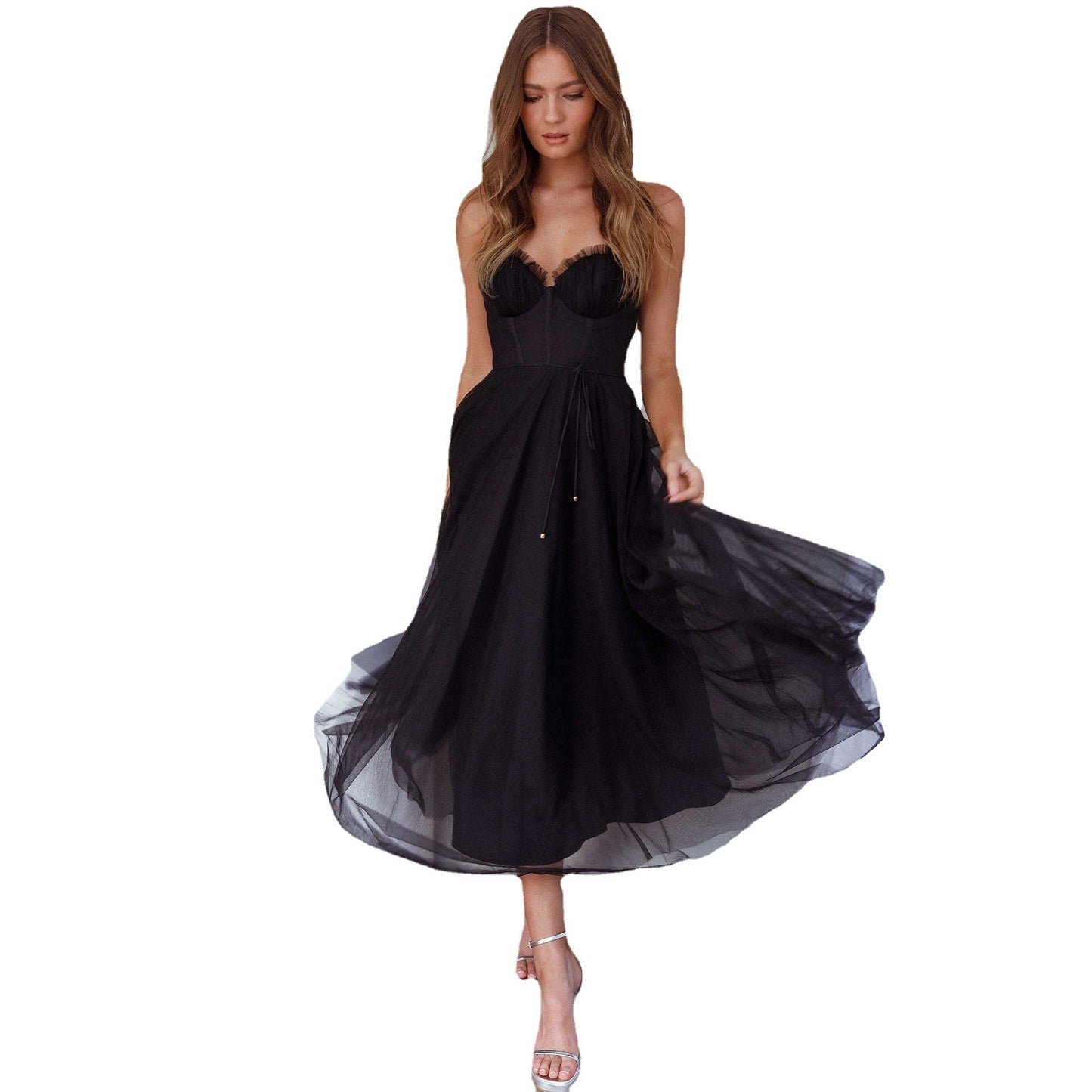 Sling Casual Multi-color Elegant Dress For Women's