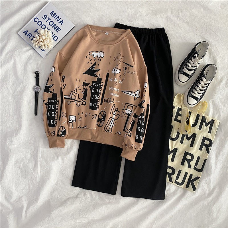 Korean Style Loose Top For Casual Sports Students