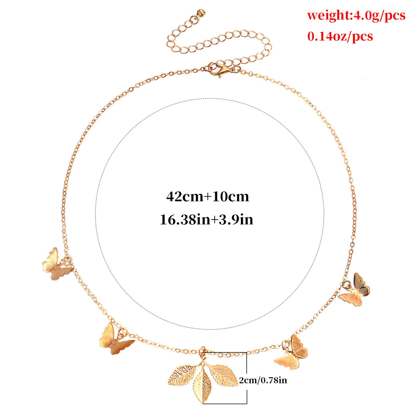 Gold Bee Charm Necklace – Dainty Layered Choker with Insect Pendants for Women Clover Butterfly Pendant Necklace Women