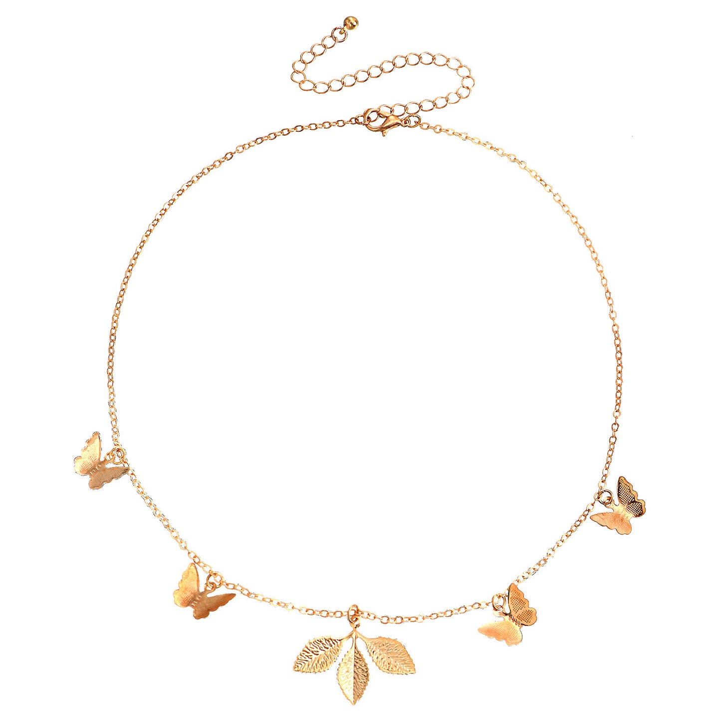Gold Bee Charm Necklace – Dainty Layered Choker with Insect Pendants for Women Clover Butterfly Pendant Necklace Women