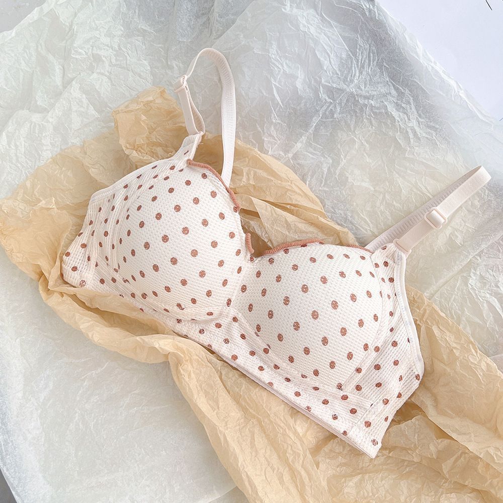 Soft Floral Lace Seamless Comfort Bra Anti-slip Bra No Steel Ring Gathering Bra