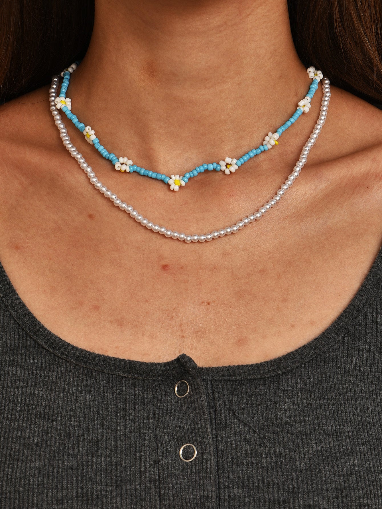 European And American Double Fashion Personality Ladies Necklace For Women's
