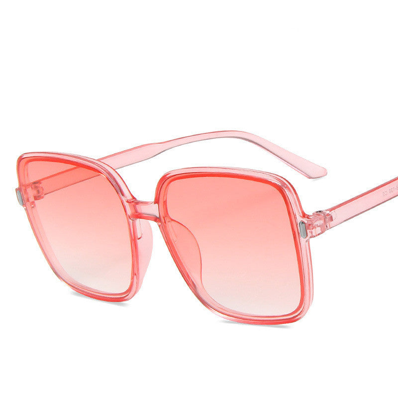 Trendy Gradient Lens Big Sunglasses Sunglasses Big Square Sunglasses Rice Nail Sunglasses