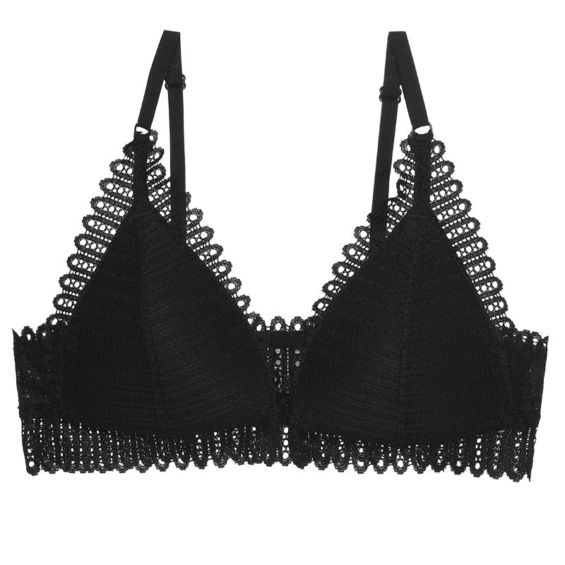 Lace Bralette - Elegant Comfort Gathering bra thin cup back bra