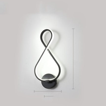 Rhythmic Wave LED Wall Light Minimalist Wall Accent Light Infinity Loop LED Wall Sconce