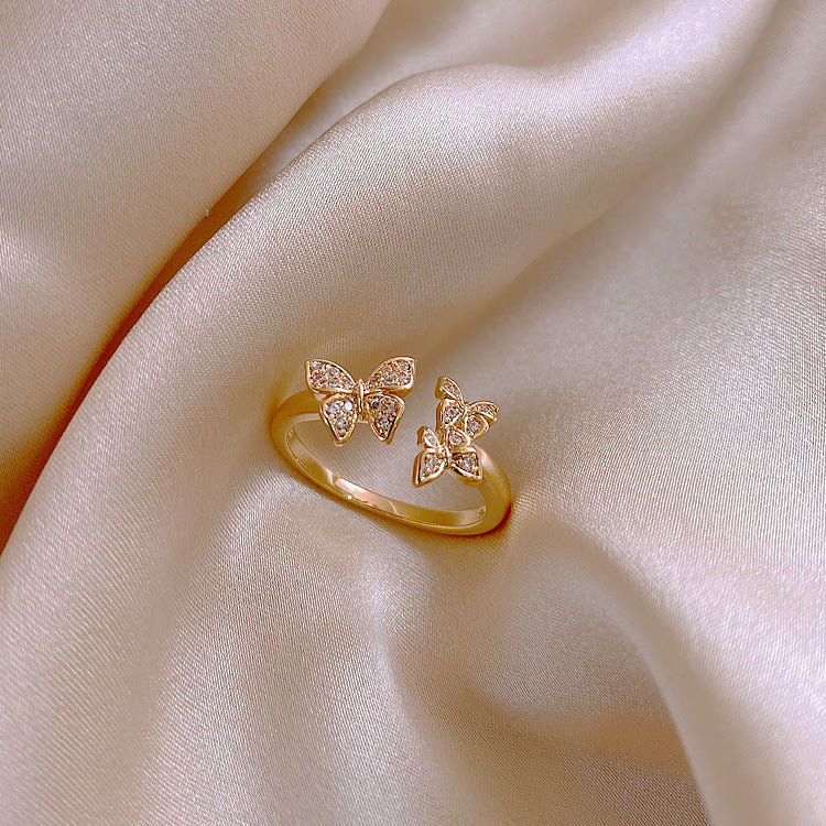 Woven Twist Net Celebrity Ring Women