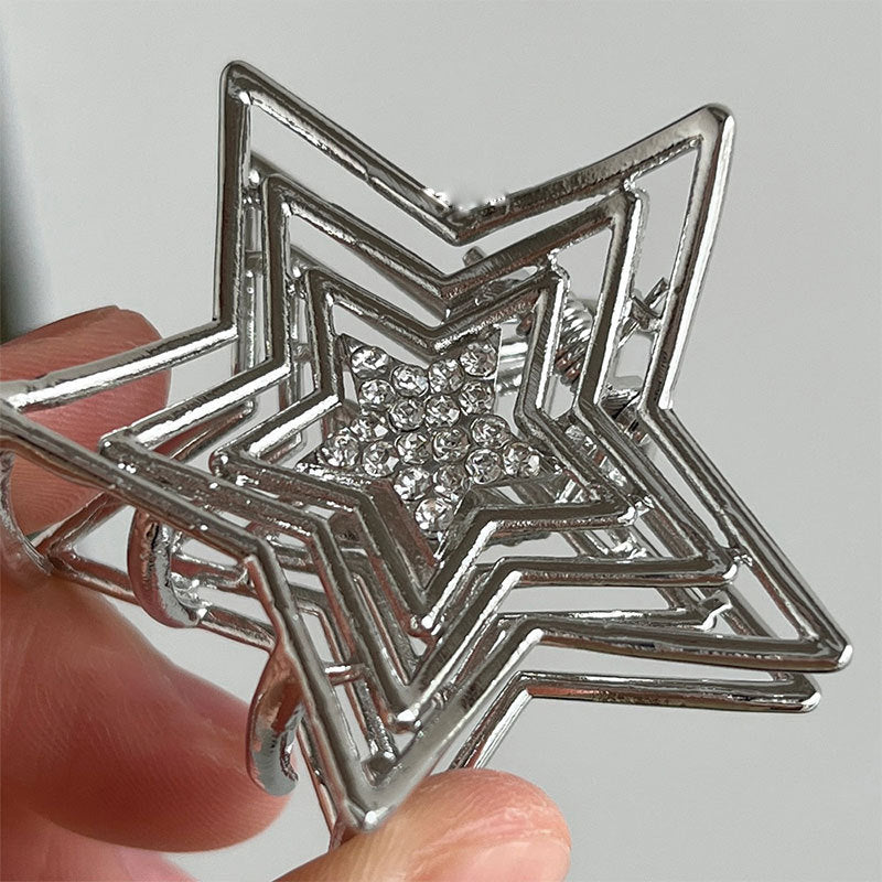 Y2k Hollowed Out Pentagram Grab Clip