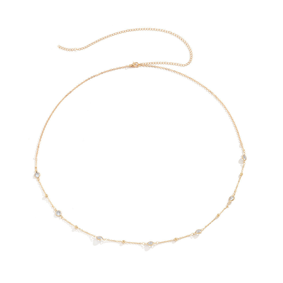 Dainty Beaded Waist Chains Fashion Alloy Chain Pentagram Waist Chain