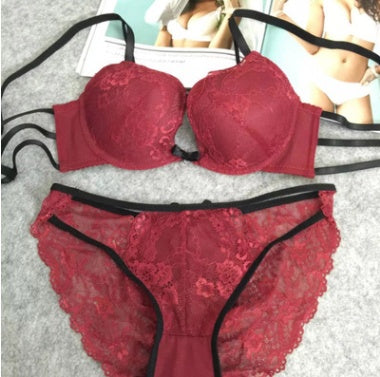 Sexy Strappy Bra & Panty Lingerie Set Chic & Trendy Two Piece Lingerie Set Bra Set
