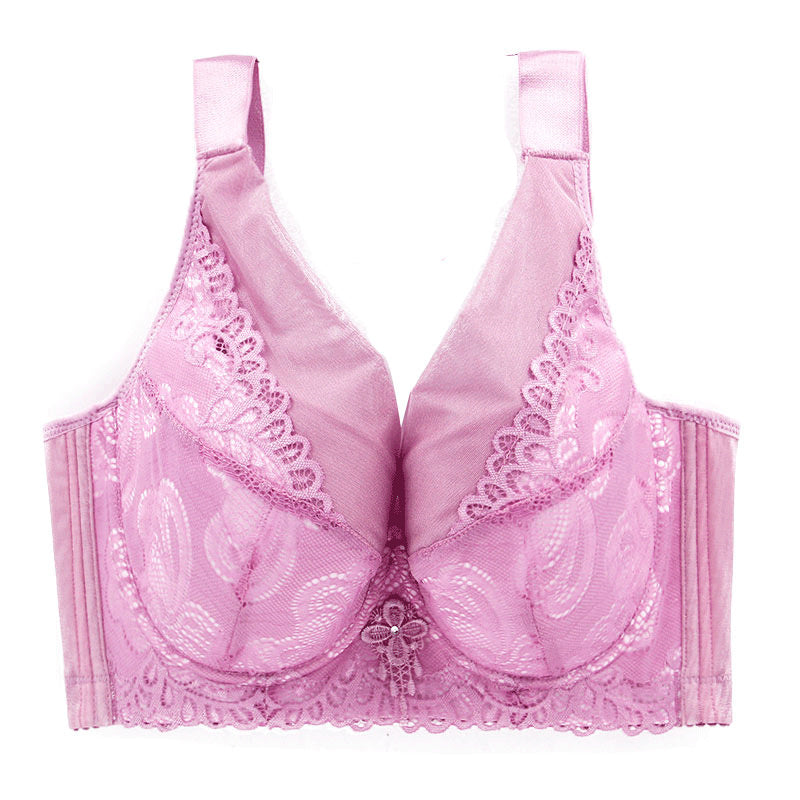 Comfortable Plus Size Bralette - Elegant Design Women Plus Size Bra Push Up Lace Vest