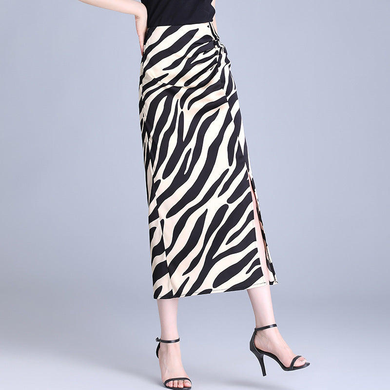 High Waist Hip Split Fashion Sense Temperament Long Dress