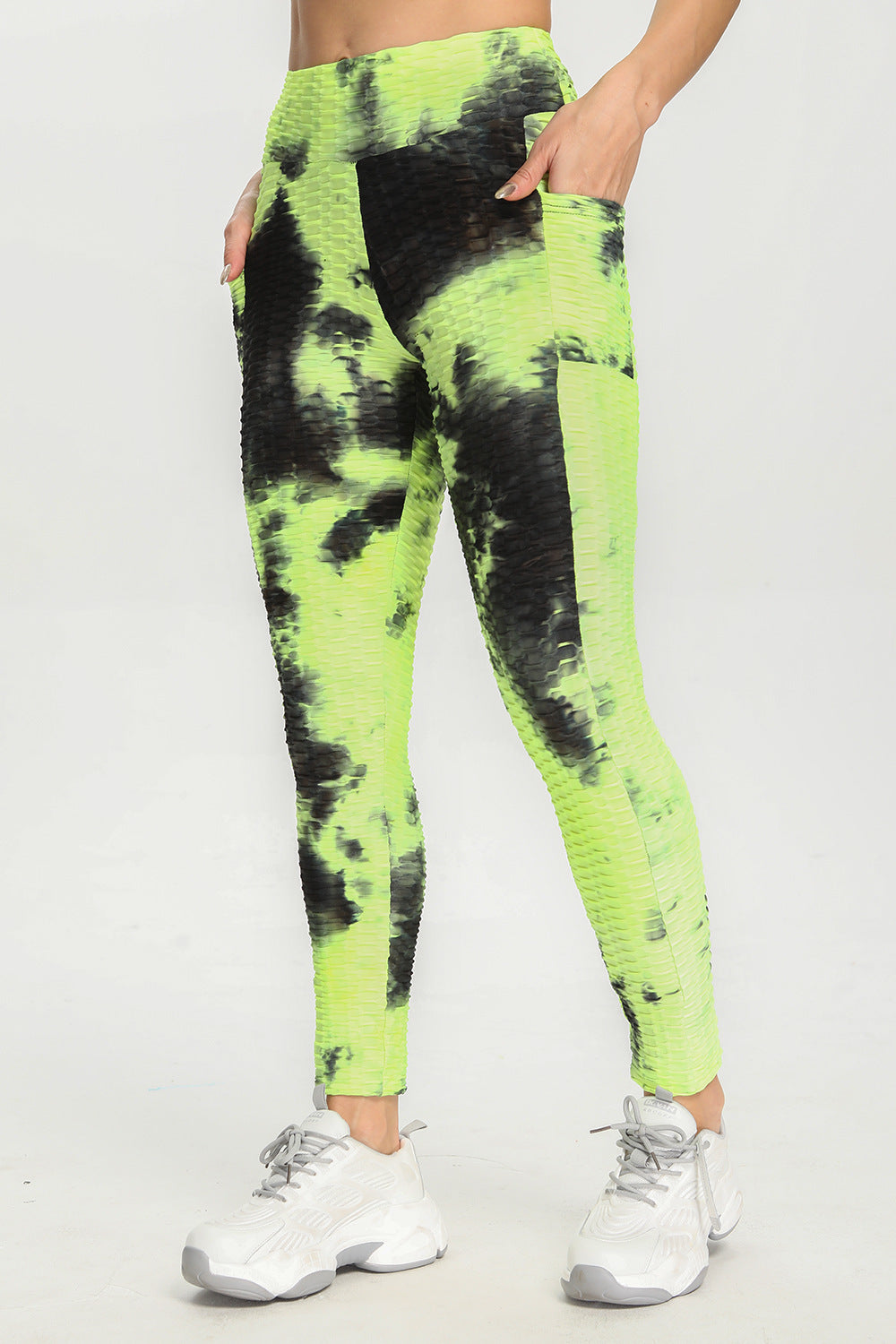 VibeFlex Tie-Dye Leggings – Color Rush Edition Cross-border European And American Foreign Trade New Style Yoga Pants Jacquard Pants