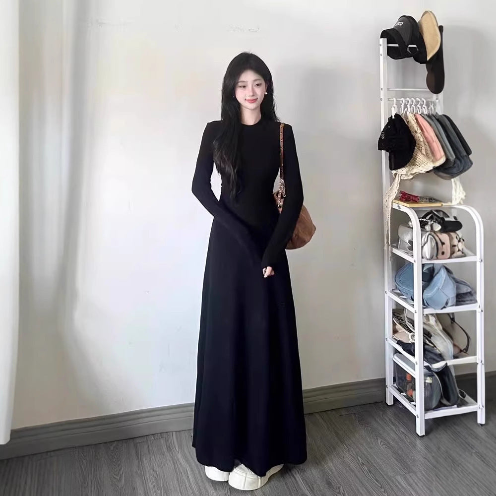 Korean Style Atmosphere Wear Black Dress