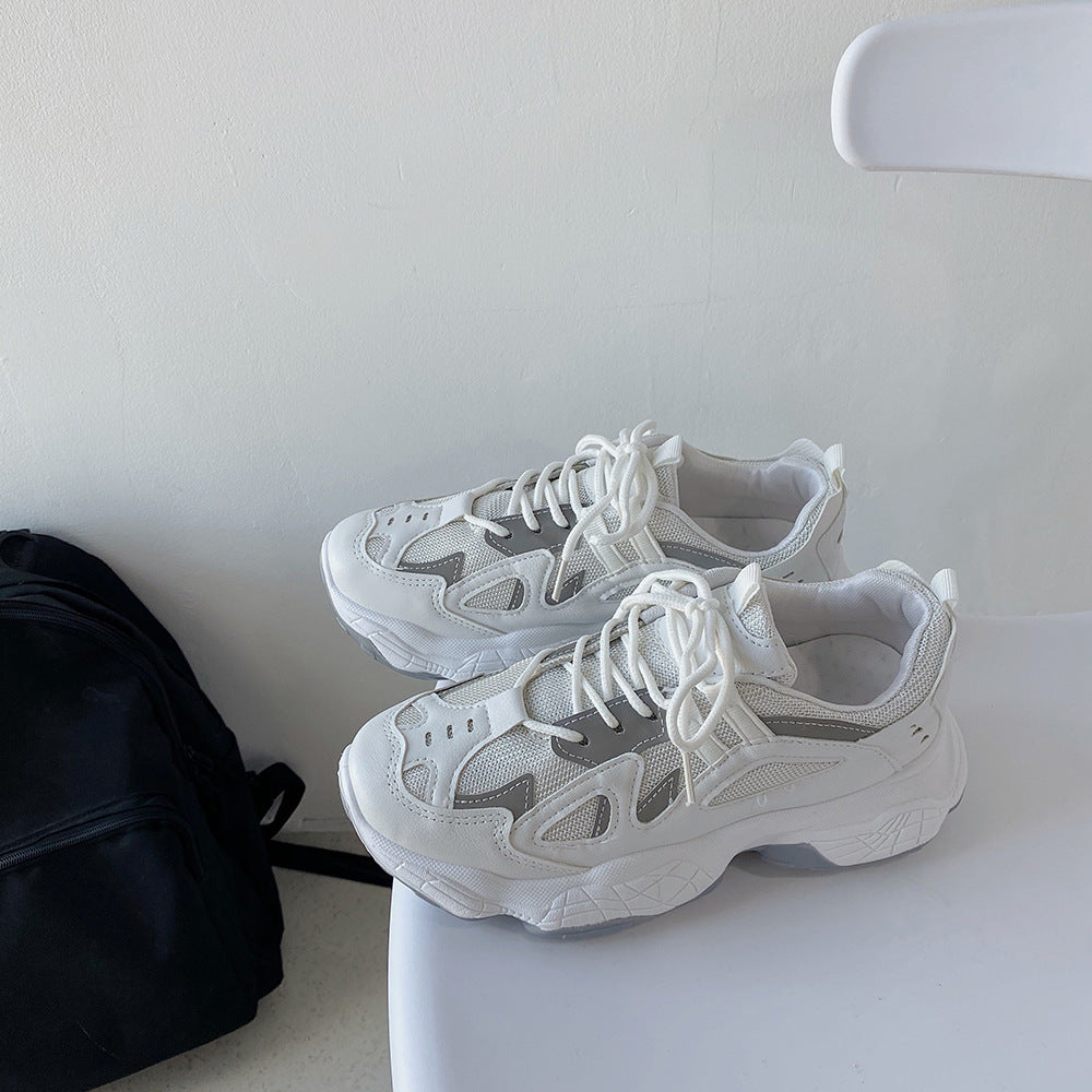White Low Key Smoked White Sneakers For Women's