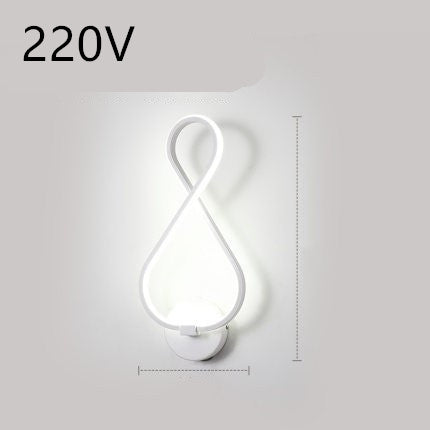 Rhythmic Wave LED Wall Light Minimalist Wall Accent Light Infinity Loop LED Wall Sconce