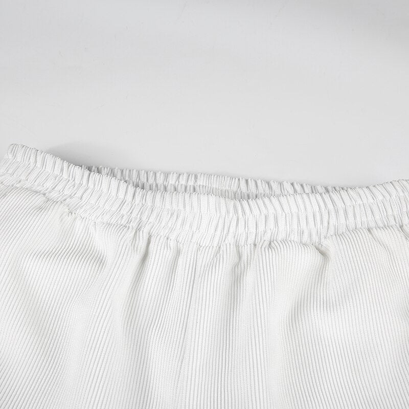 Cloud Core Joggers – Minimal White Streetwear Vibe Corduroy pants
