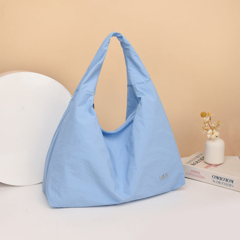 Casual Foldable Large Capacity Everyday Tote Nylon Underarm Bag Women's Large Capacity