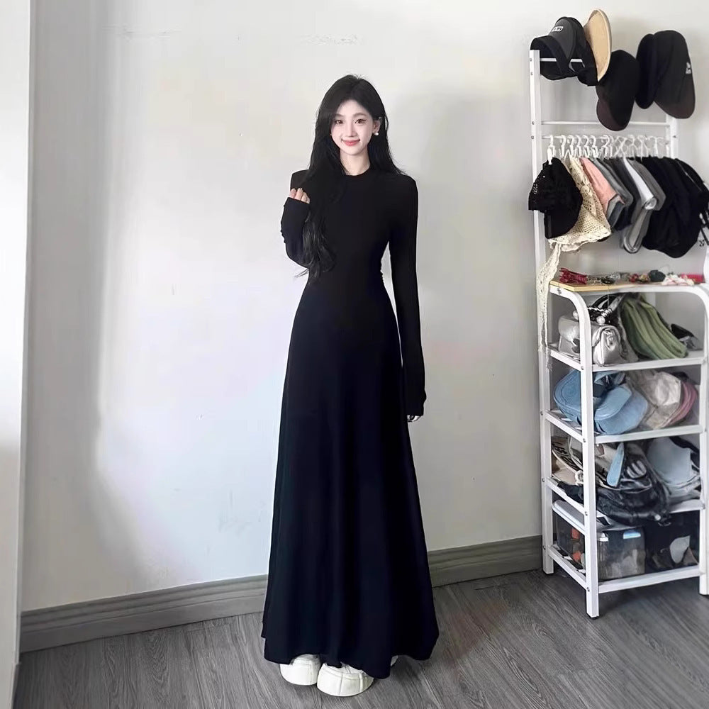 Korean Style Atmosphere Wear Black Dress