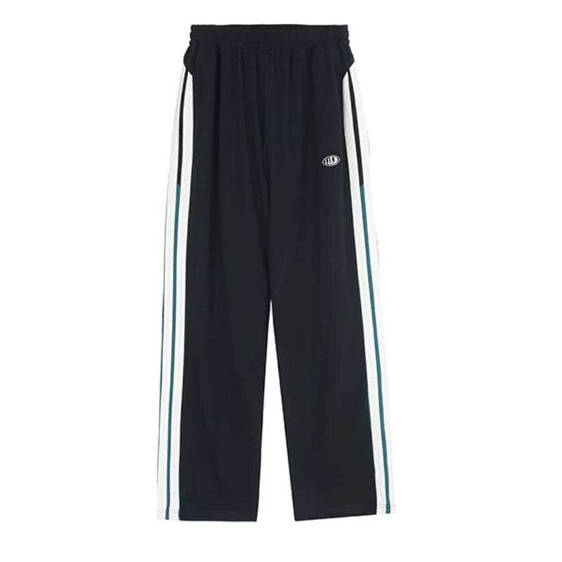 Street Flow Wide-Leg Track Pants – Retro Stride, Modern Vibe American Retro Casual Pants For Women