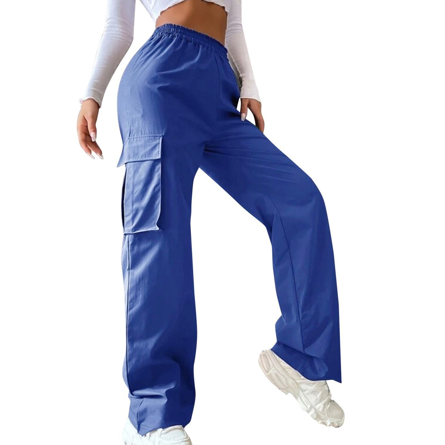 Urban Flex Cargo Pants – Bold Colors, Bigger Moves No Belt Pants High Waist Season Wide Leg Pants Straight Loose Temperament Commuter Pants