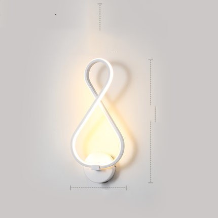 Rhythmic Wave LED Wall Light Minimalist Wall Accent Light Infinity Loop LED Wall Sconce