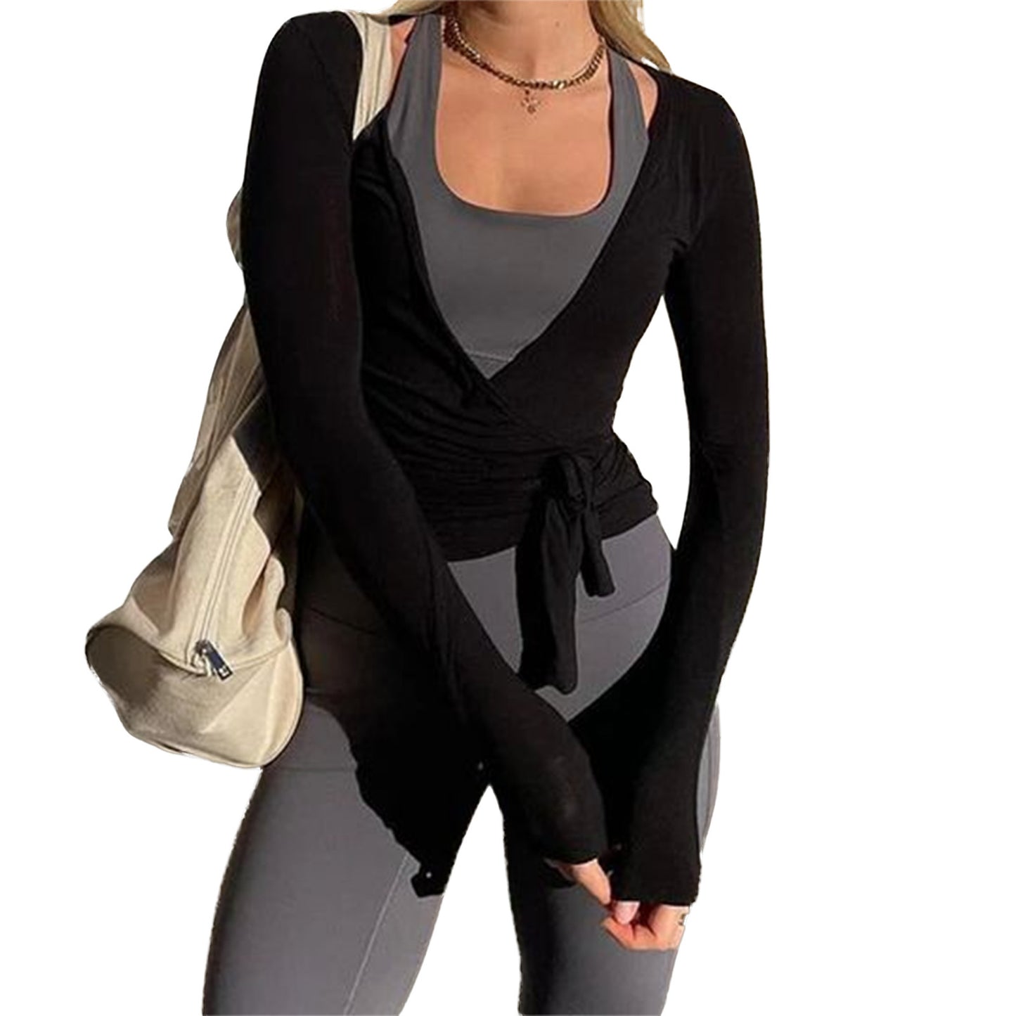 Long-sleeved Sports Top Fashion Knitwear
