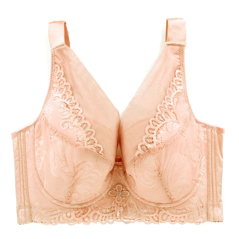 Comfortable Plus Size Bralette - Elegant Design Women Plus Size Bra Push Up Lace Vest