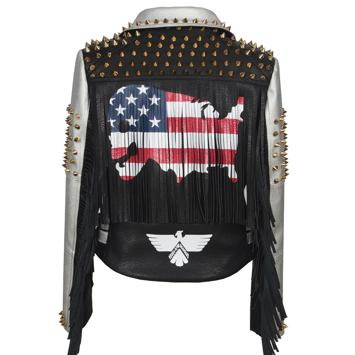 Rock Graffiti leather Jacket for Women's