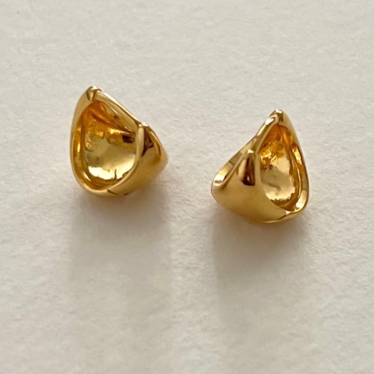 Minimalist Teardrop Stud Earrings Sterling Silver Oval Earring Personality