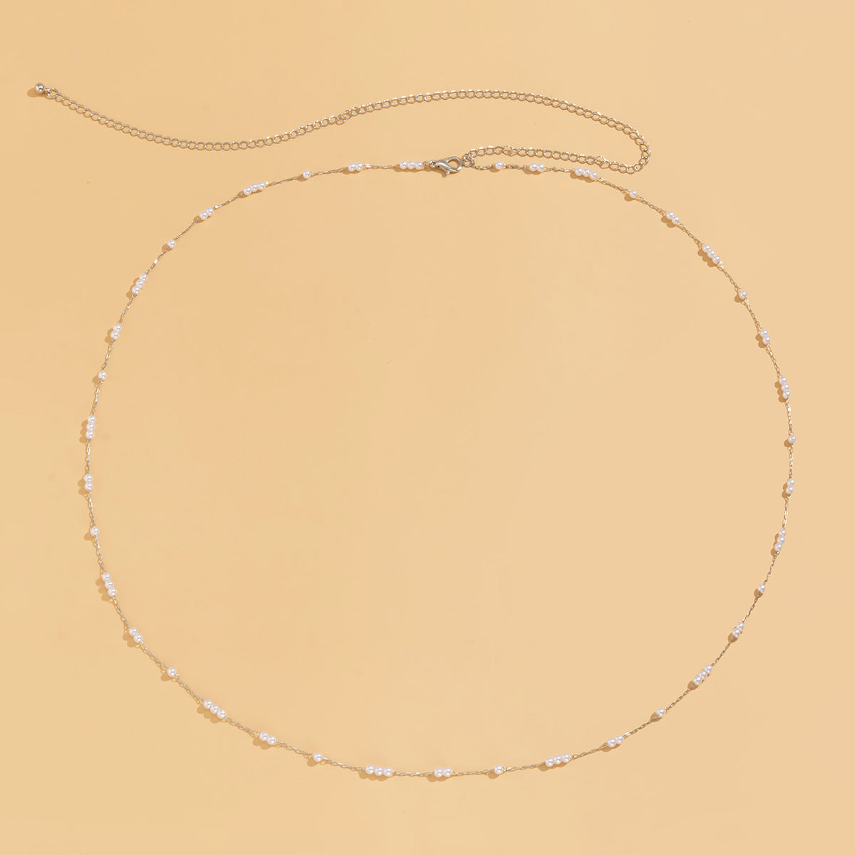 Dainty Beaded Waist Chains Minimalist Pearl Belly Chains Delicate Full-Beaded Hip Chains Subtle Everyday Body Chains Sexy Single-layer Metal Chain Waist Chain