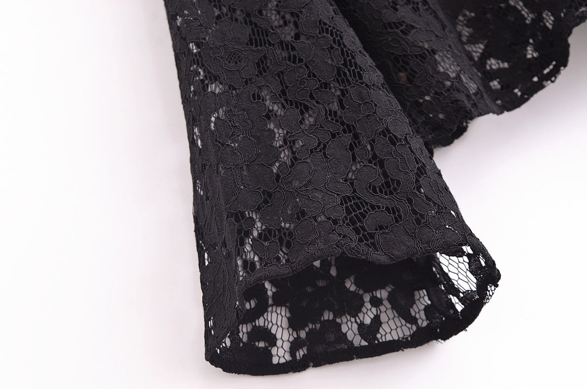 Fashion Personalized Lace Short Shirt With Pant